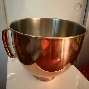KitchenAid 5 QT Copper Bowl for Tilt-Head Stand Mixee w/ Attachments
